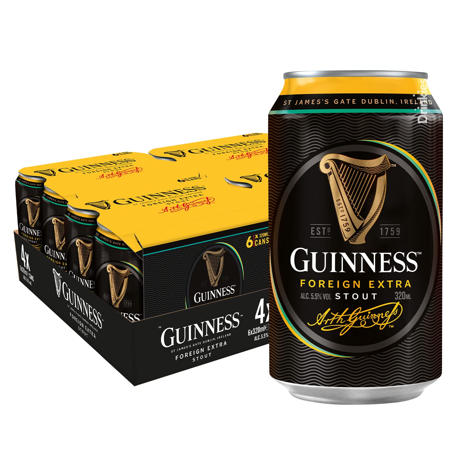 24 x Guinness Stout Can Case 320ml