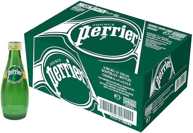 24 x Perrier Sparkling Mineral Water Original Bottle Case 330ml - Image 2