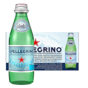 24 x San Pellegrino Sparkling Mineral Water Glass Bottle Case 250ml
