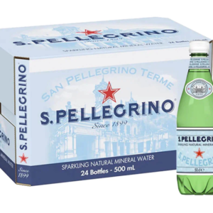 24 x San Pellegrino Sparkling Mineral Water PET Bottle Case 500ml